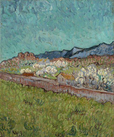 Uitzicht op de Alpilles door Vincent van Gogh